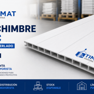 Machimbre PVC Blanco Perlado 10mm